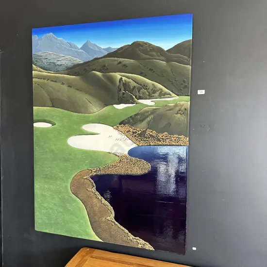 THE CANYON 920x1220 is on Michael Hills golf course, it is one of Jochens master pieces from the golf course series