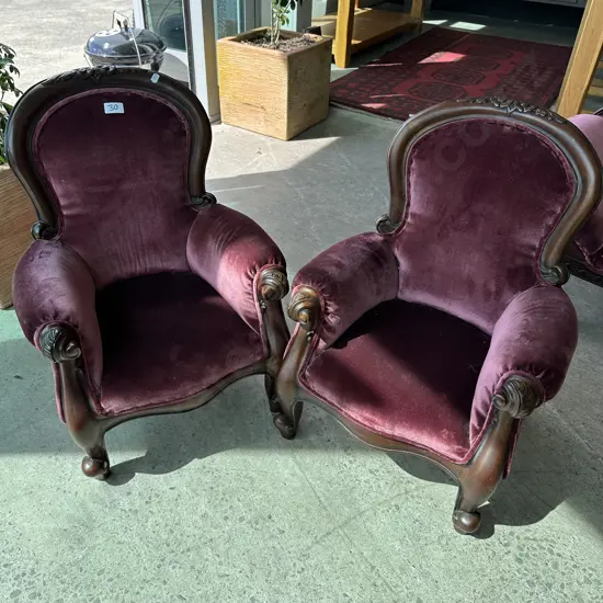 Pr of childrens "Grandmother" chairs
