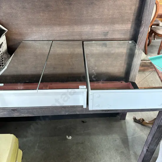 2 x bathroom cabinets plus towel rail