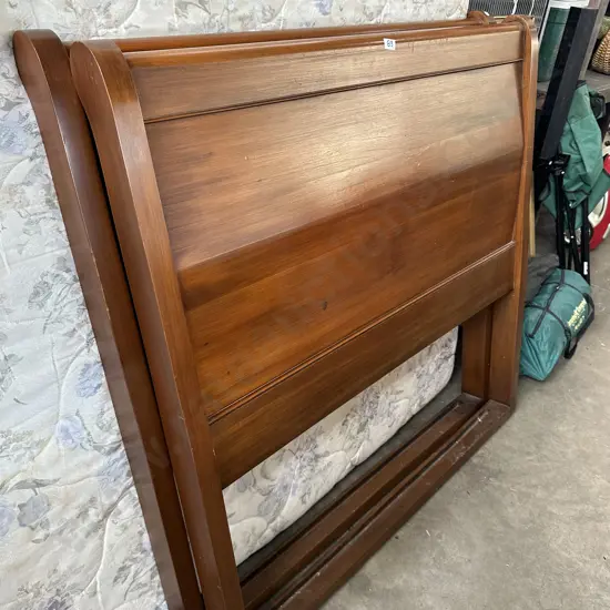 Pr of King single sleigh bedheads