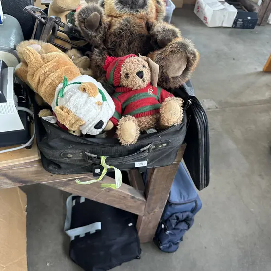 Teddy bear collection plus picnic set etc