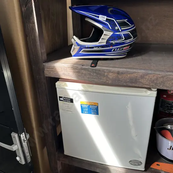BMX helmet and rough bar fridge