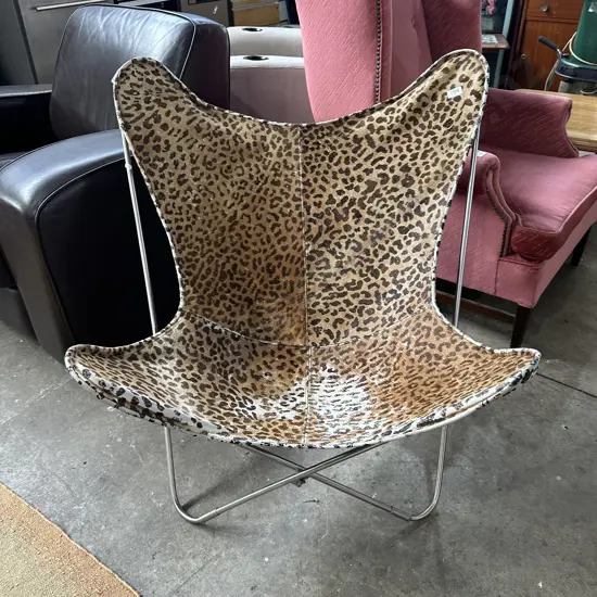 Butterfly chair (needs leather repair)