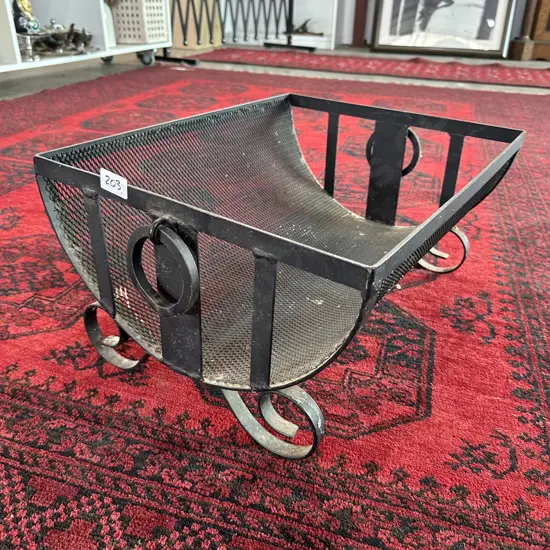 Wrought iron firewood stand