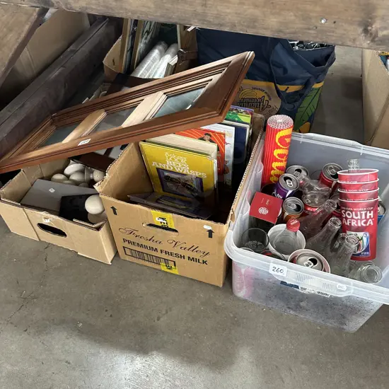 Coke, books, hardware, frame