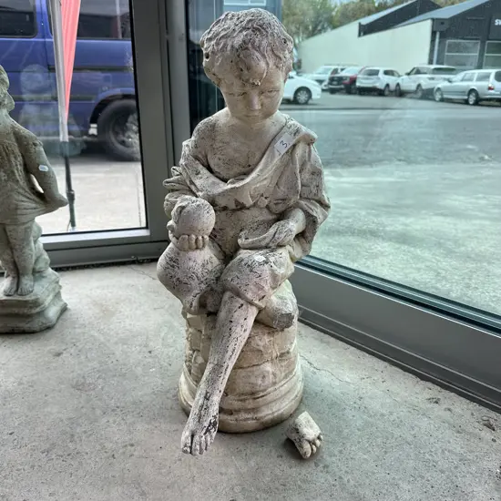 65cm concrete garden statue need foot repair