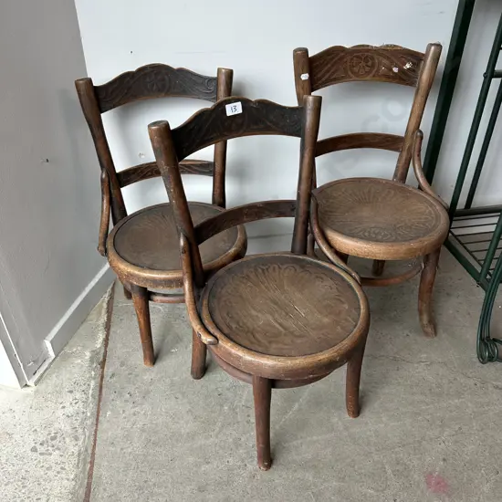 3 mini bentwood chairs