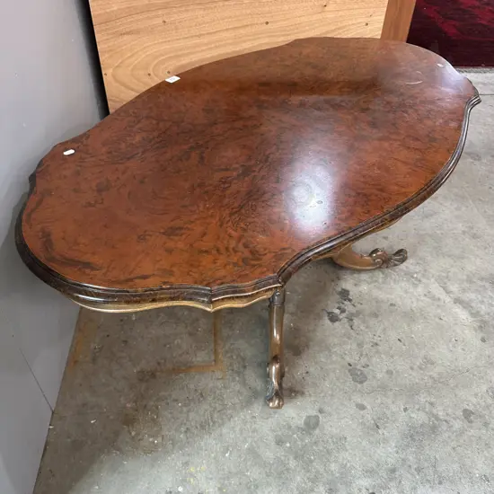 Burr walnut coffee table