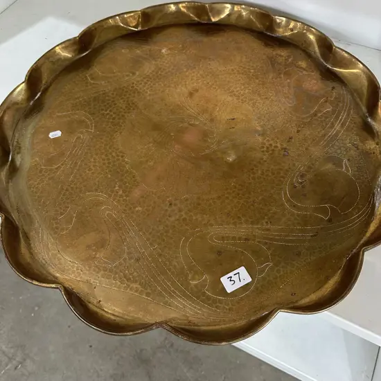 Brass Art Nouveau tray 570mm