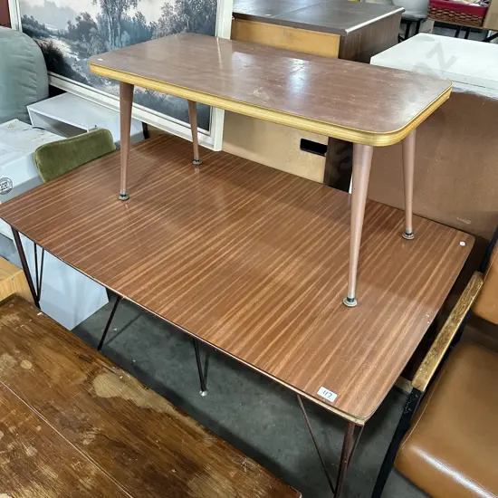 Formica  tables and chair -as is