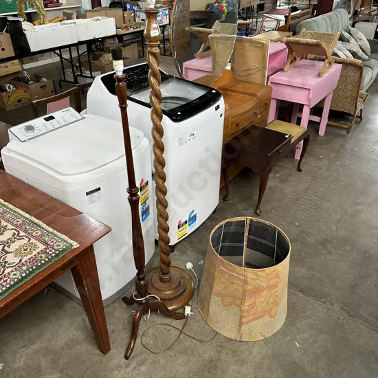 2 lamp stands and 1 shade