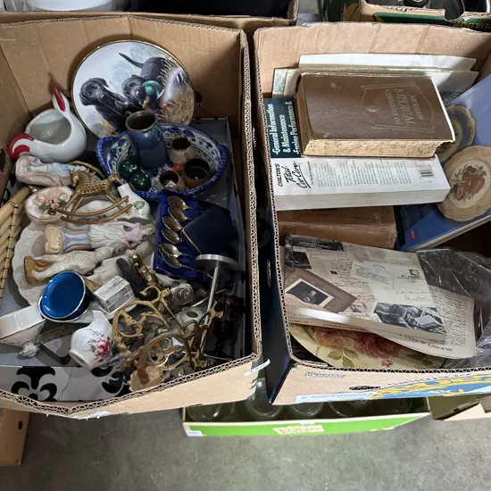 2 box books and collectables