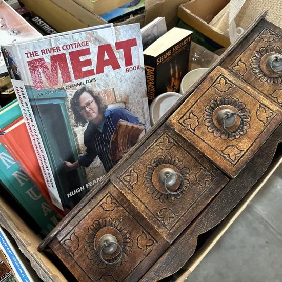 Parts draw and books etc