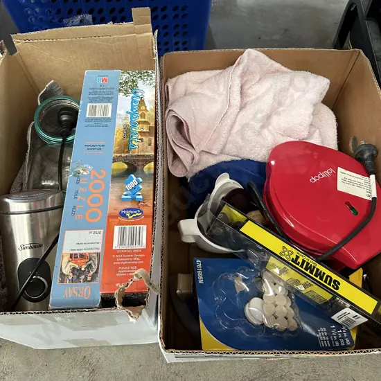 2 box jars, puzzels, coffee bean thing etc