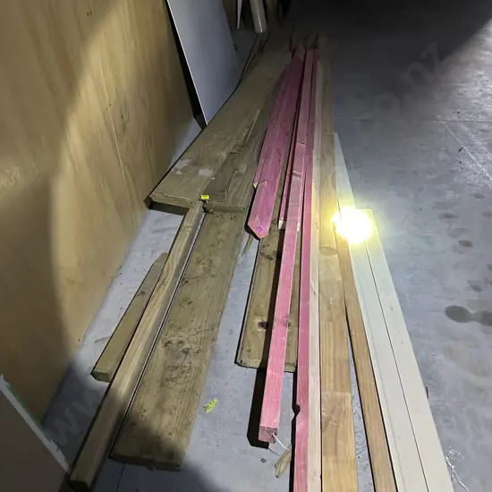 Assortment of wooden timber