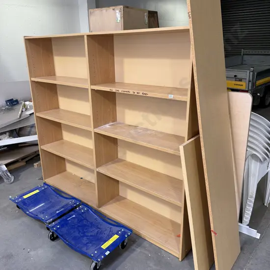 Office shelf unit plus flat pack desk
