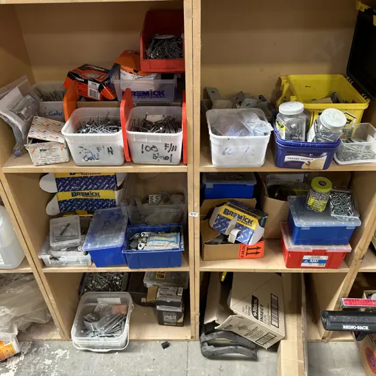 Large lot nails screws & hardware  etc