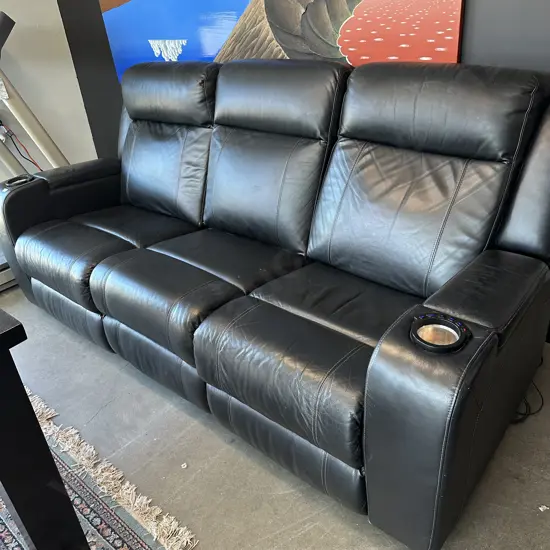 Leather recliner sofa (electric one side working)