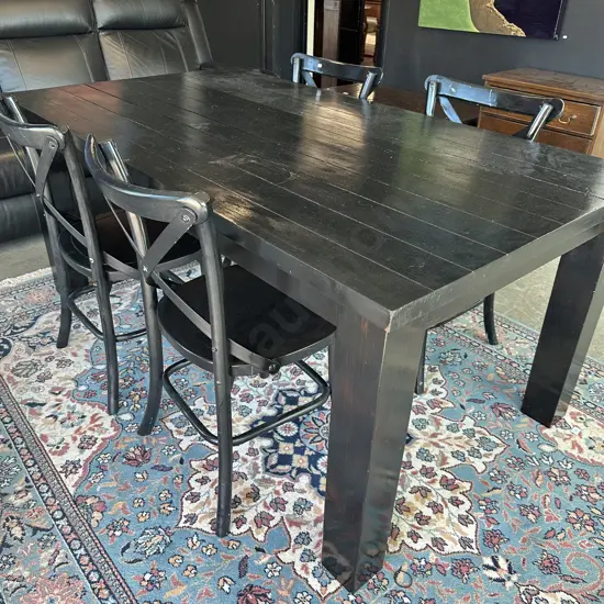 Solid dining table and chairs