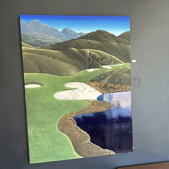 THE CANYON 920x1220 is on Michael Hills golf course, it is one of Jochens master pieces from the golf course series