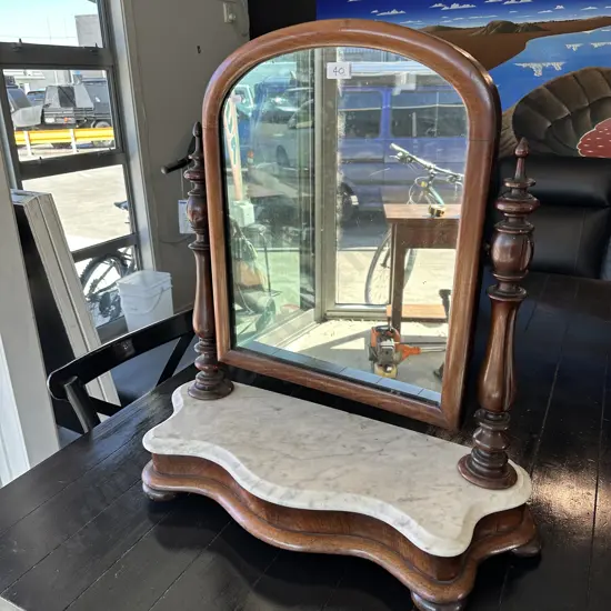 Marble top dressing table mirror