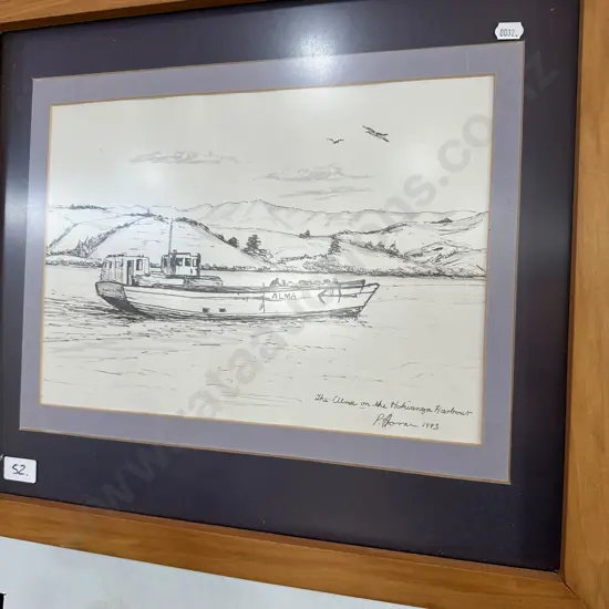 The Alma on the Hokianga Harbour signed, 1993