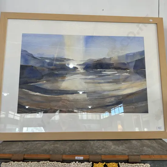 RT Moorhead watercolour "Light Skew" Kauri frame