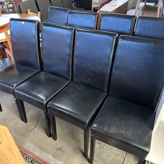 8 Highback leather chairs