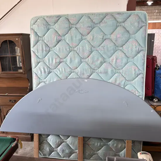 Queen bed and headboard