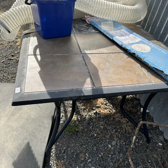 Tile top outdoor table