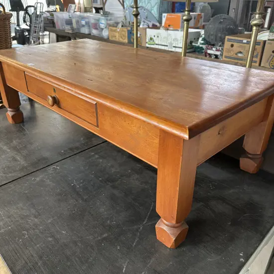 Solid recycle Rimu coffee table