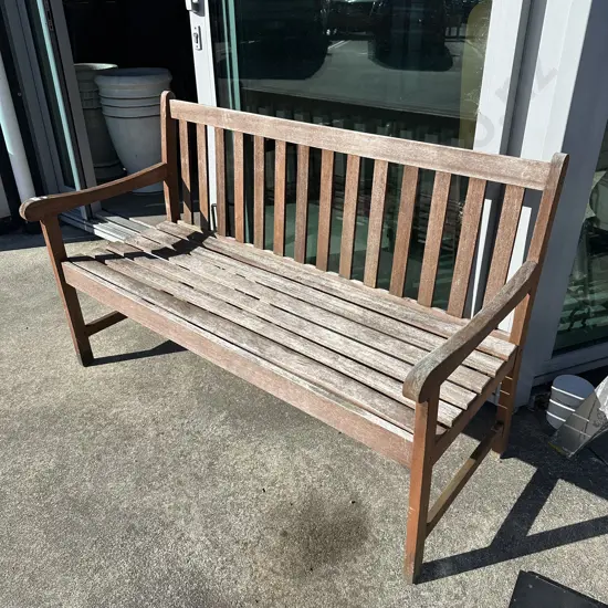 Wooden garden seat