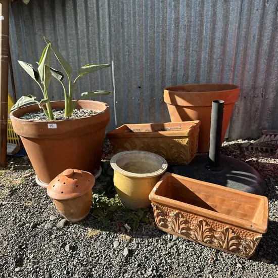 garden pots, plant, stand