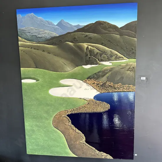 THE CANYON 920x1220 is on Michael Hills golf course, it is one of Jochens master pieces from the golf course series