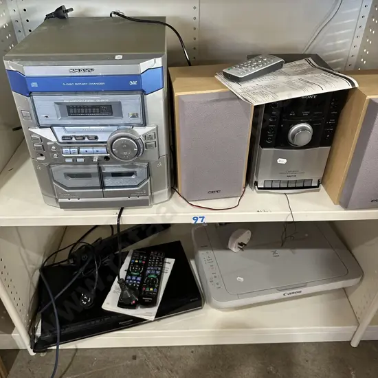 2 shelf lots of electricals