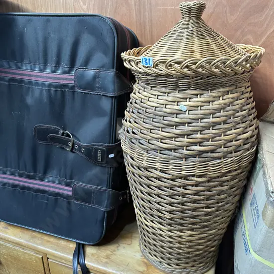 Basket and suitcase