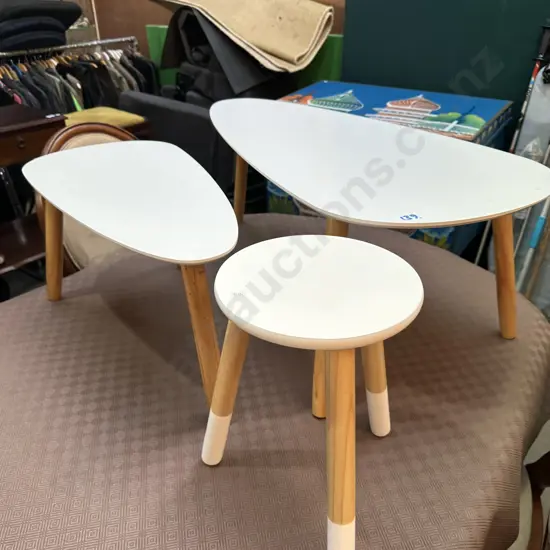 3 small side tables