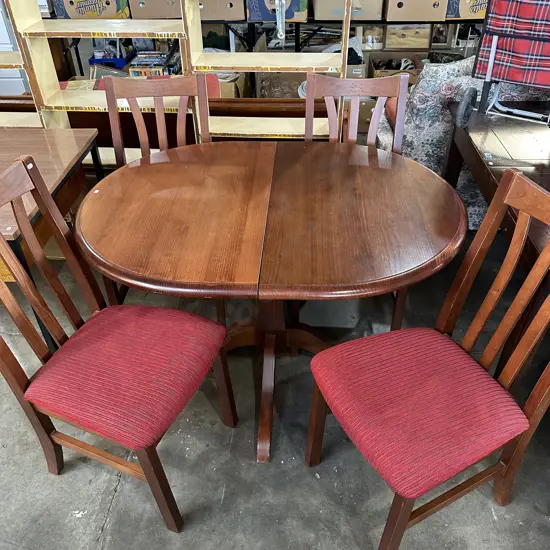 Pine table and 4 chairs