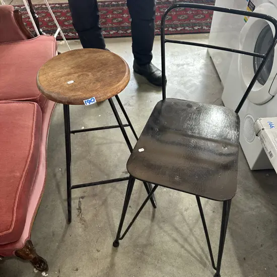 Metal stool and chair