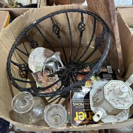 Cast hanging planter etc