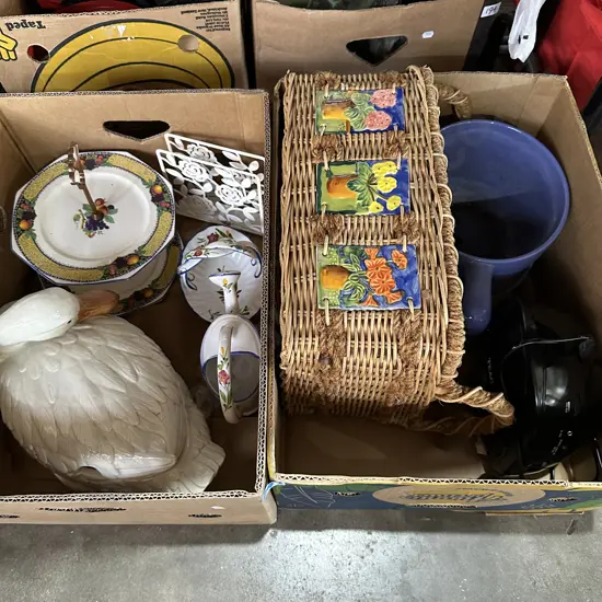 2 box basket, planter, swan server etc