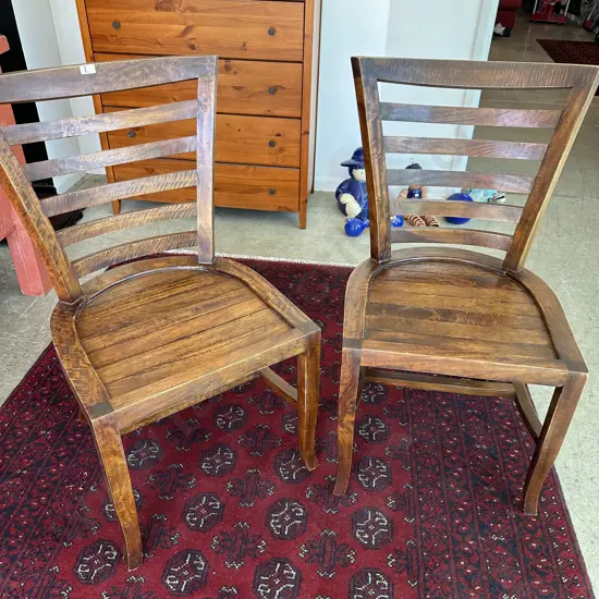 Pr Teak chairs