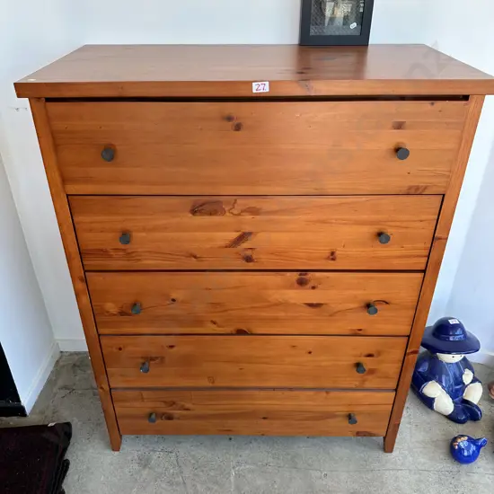 Solid Pine chest drawers