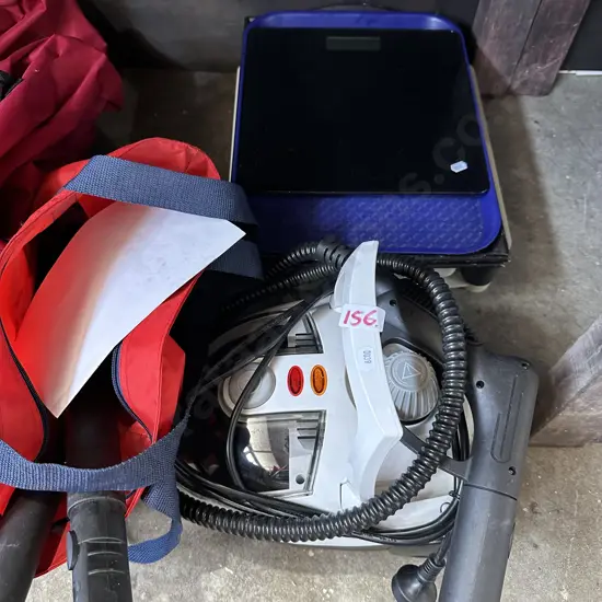 Steam cleaner and scales etc