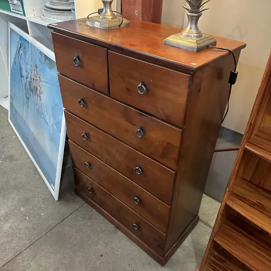 Chest drawers, some damage to top