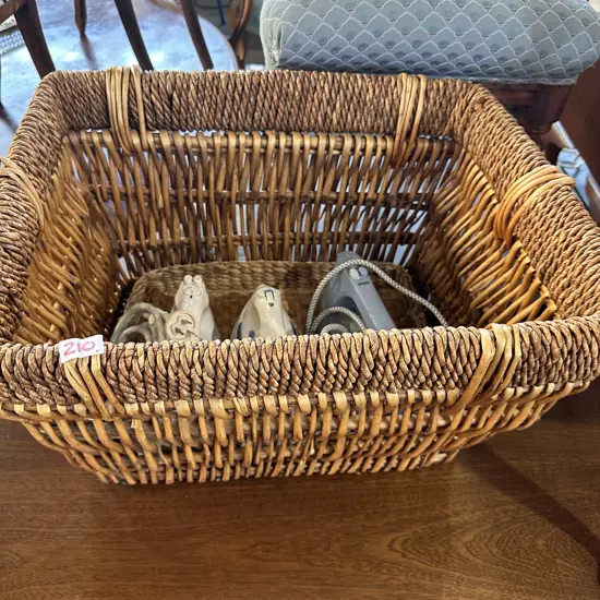Basket and irons
