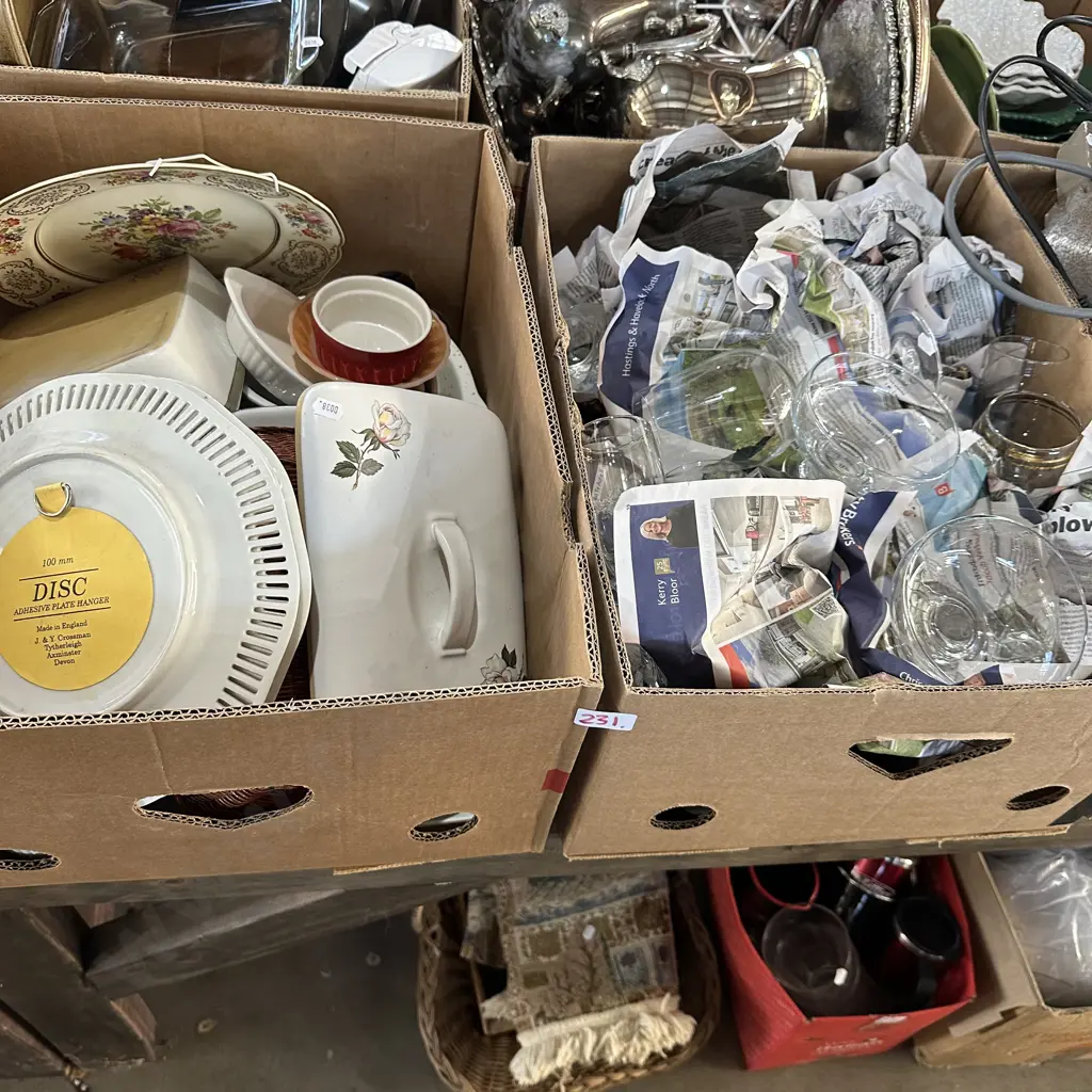 2 box china and glassware Image 1++