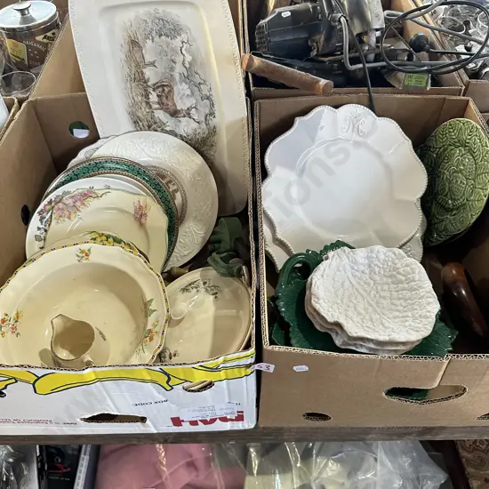 2 boxes collectable china etc