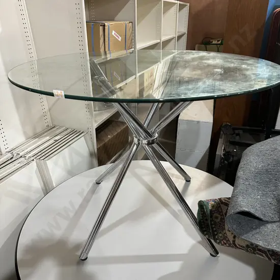 Glass top table