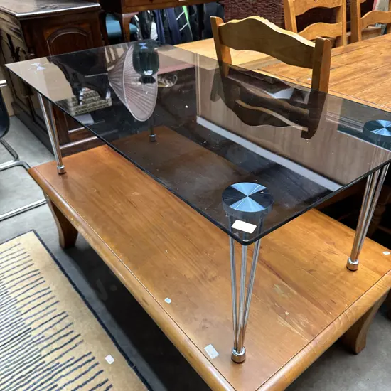 Smoked glass coffee table